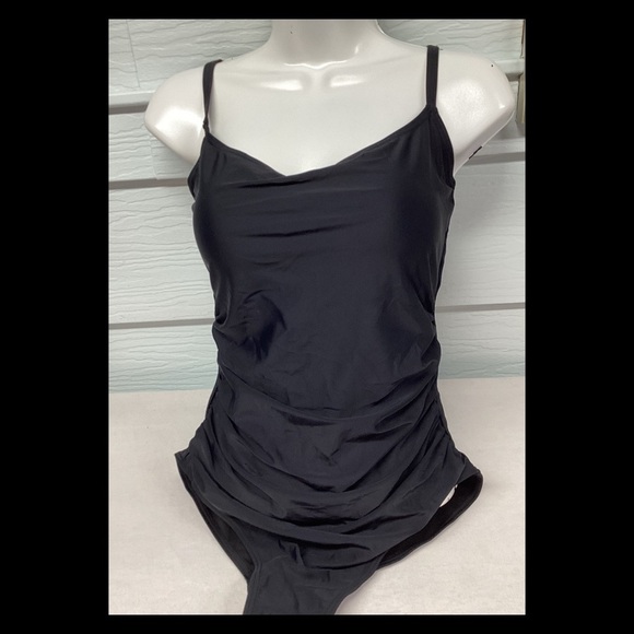 Black one piece swimsuit. - Picture 4 of 5